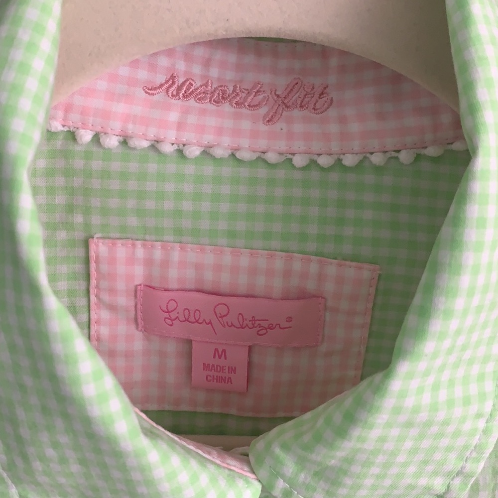 Lilly Pulitzer Gingham Button Down Top - image 5